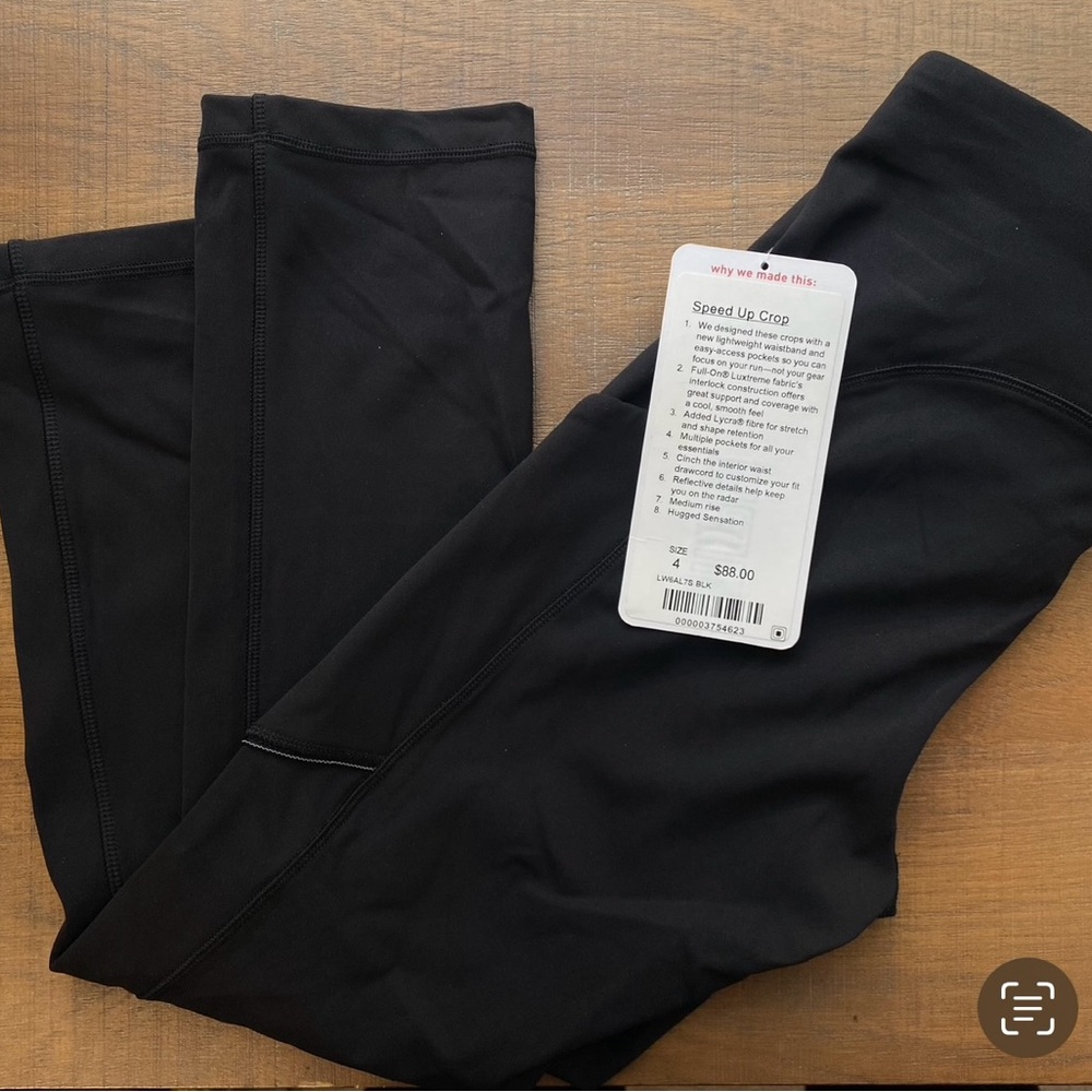 (NWT) Lululemon Speed up Crop Leggings